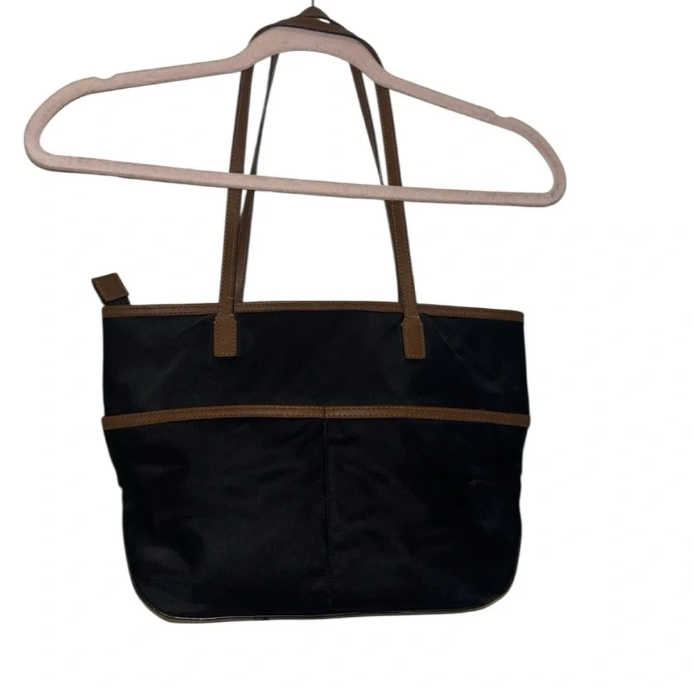 Michael Kors Black and Tan Tote Bag